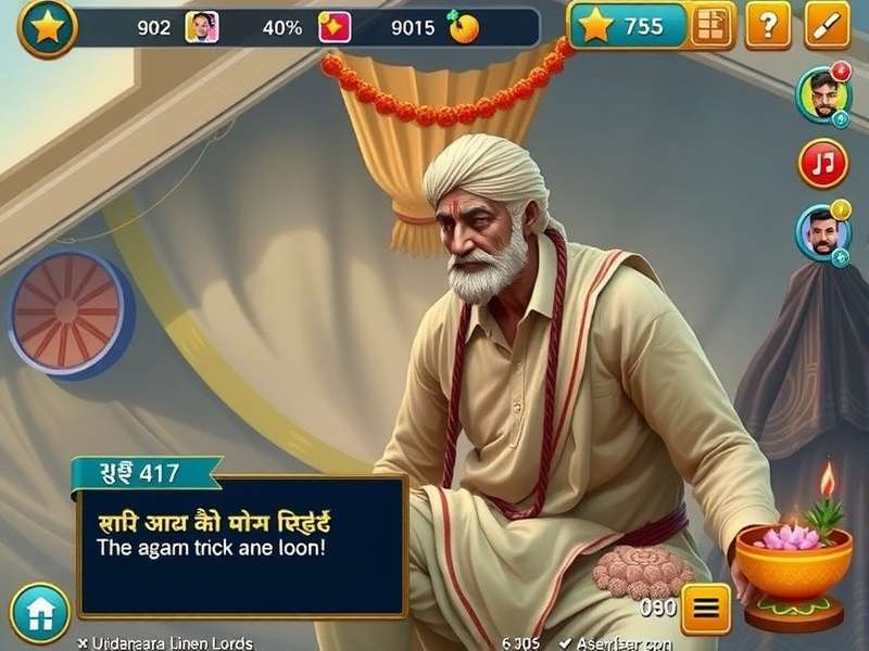 Ludhiana Linen Lords gameplay screenshot showing textile factory management